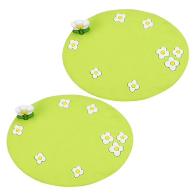 2Pcs Non Slip Car Dashboard Mat Keep Furniture From Sliding Black - Image 2