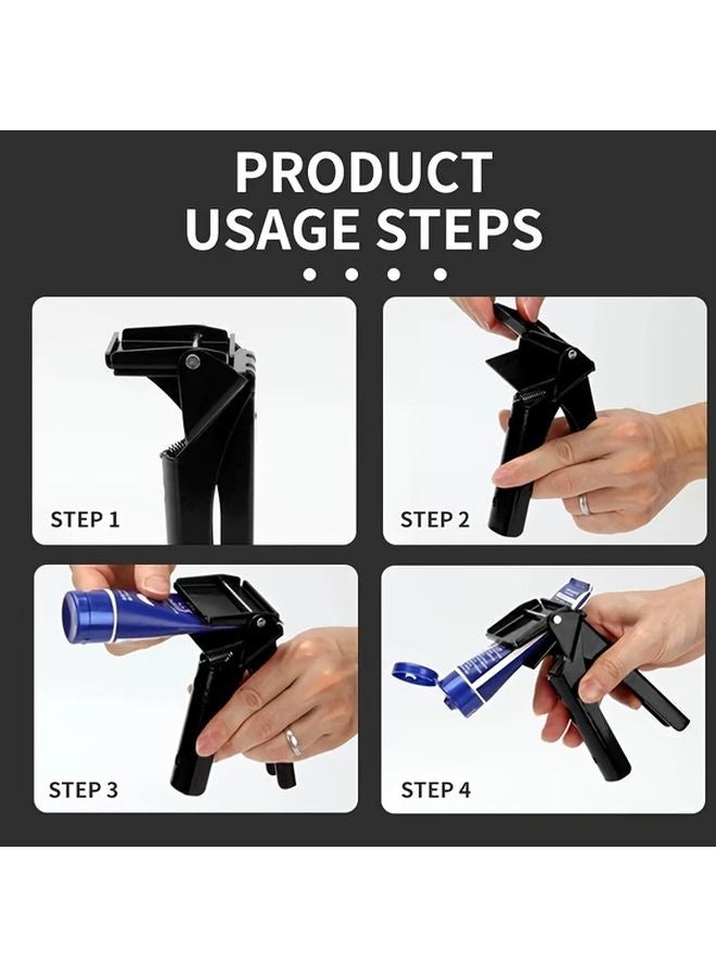 Black Caulking Gun with Scraper Adjustable Silicone Sealant Dispenser Tool for Precision Application - Image 5