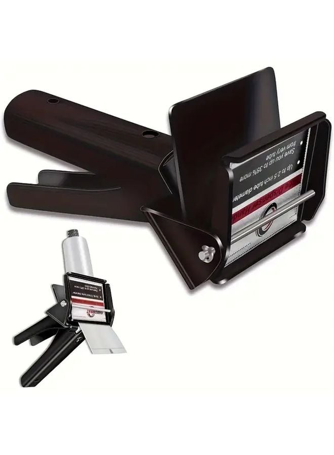 Black Caulking Gun with Scraper Adjustable Silicone Sealant Dispenser Tool for Precision Application - Image 1