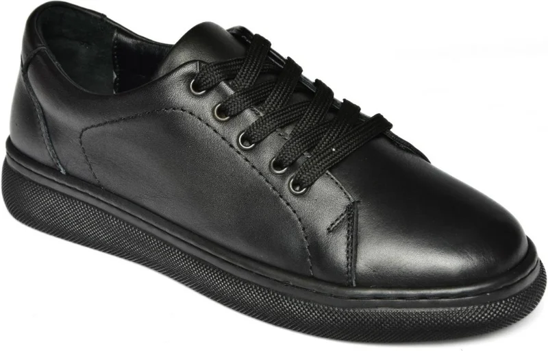 فوكس شوز P555460903 Black Leather Sports Shoes Sneakers