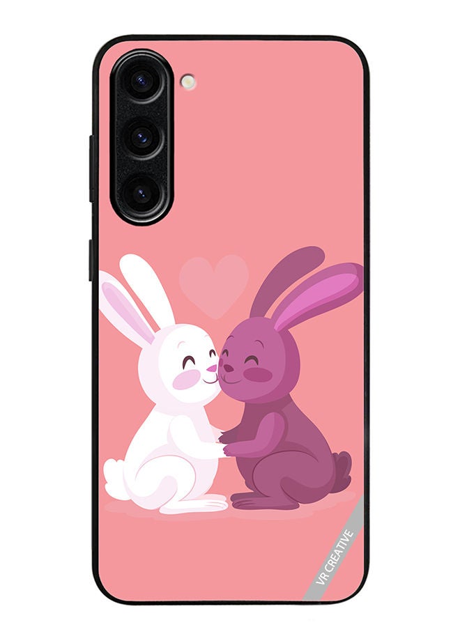 VR CREATIVE Protective Case Cover For Samsung Galaxy S23 Love Rabbits Design Multicolour - Image 1
