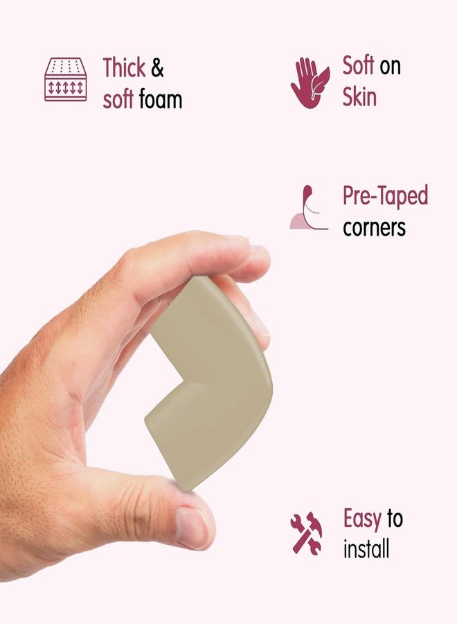 SPOLIK Pack of-4 Edge Protector for Furniture Table for Baby Kids Edge and Babies, Toddles, Kids Foam Corner Covers for Furniture, Table, Desk Extra Soft and Cushioned (Cream, Pack of-4) - Image 5