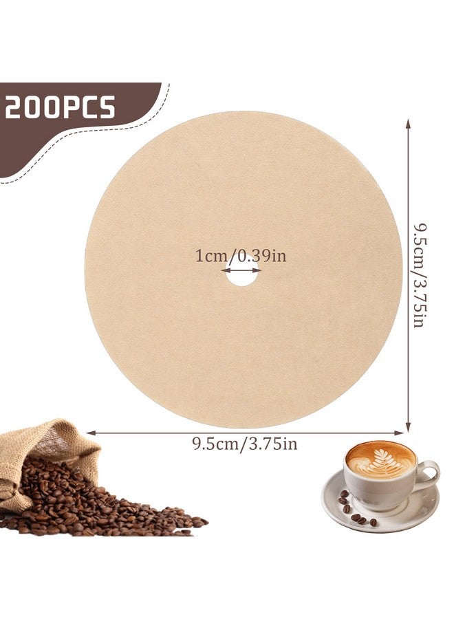 Prudiut 200 Count Percolator Coffee Filters, 3.75 Inch Natural Unbleached Disposable Coffee Filter Disc Coffee Filters for Camping Coffee Pot Home Office Use - Image 2