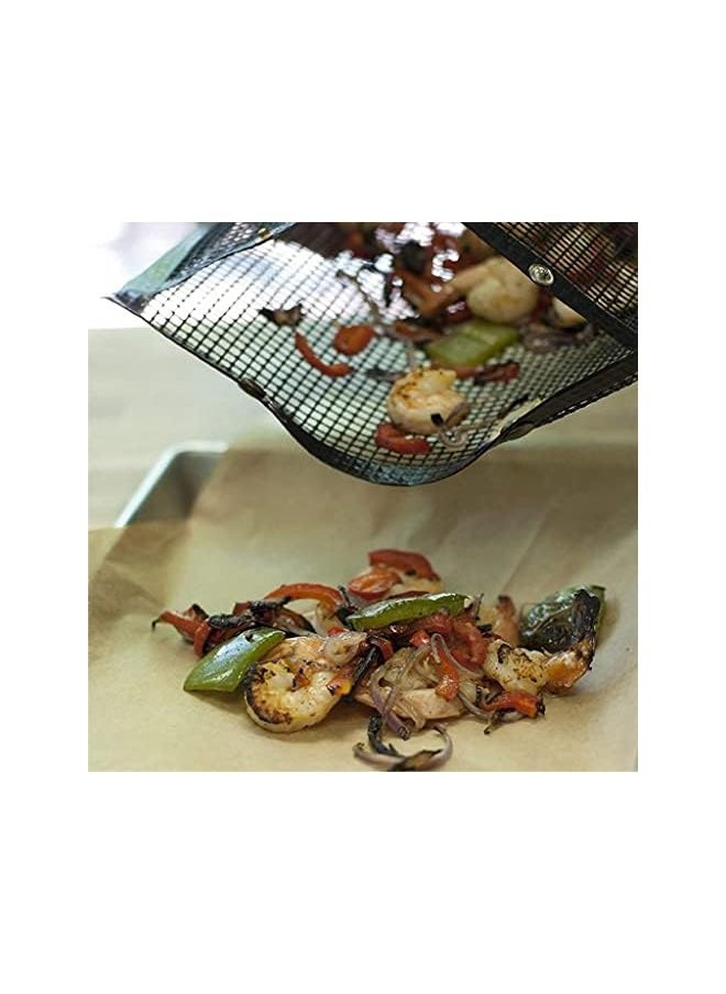 SHOWAY - Set Of 2 Bbq Mesh Grill Bags Barbecue Bag 40 * 27Cm Reusable Grilling Pouches For Charcoal, Gas, Electric Grills For All Event - Image 1