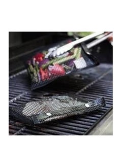 Set Of 2 Bbq Mesh Grill Bags Barbecue Bag 40 * 27Cm Reusable Grilling Pouches For Charcoal, Gas, Electric Grills For All Event