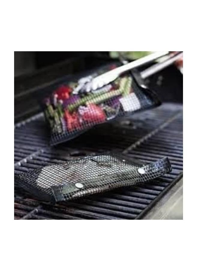 SHOWAY - Set Of 2 Bbq Mesh Grill Bags Barbecue Bag 40 * 27Cm Reusable Grilling Pouches For Charcoal, Gas, Electric Grills For All Event - Image 1