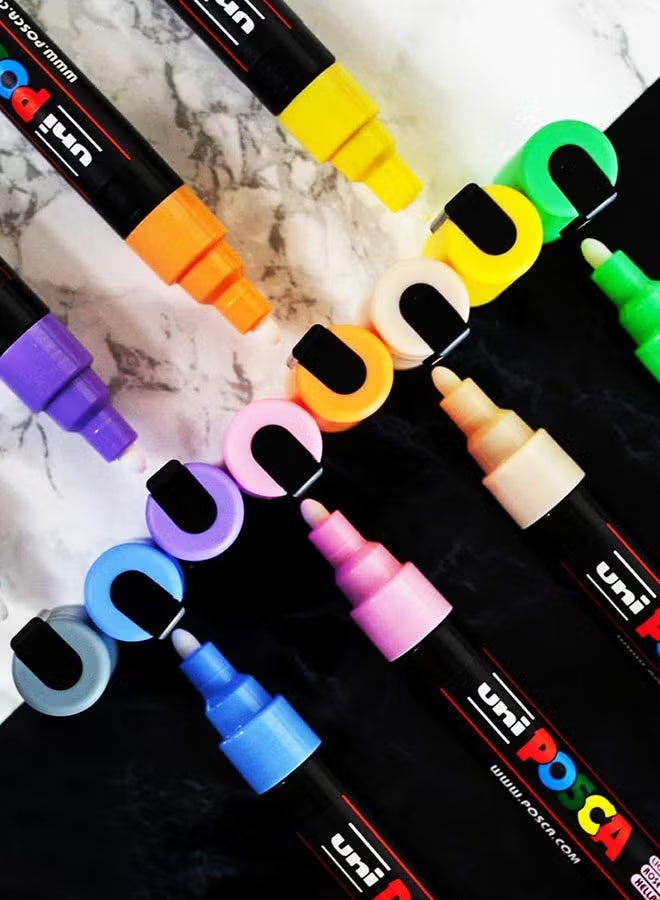 Uni POSCA 16-Piece Bullet Shaped Paint Marker Set 0.9-1.3 mm Multicolour - Image 3