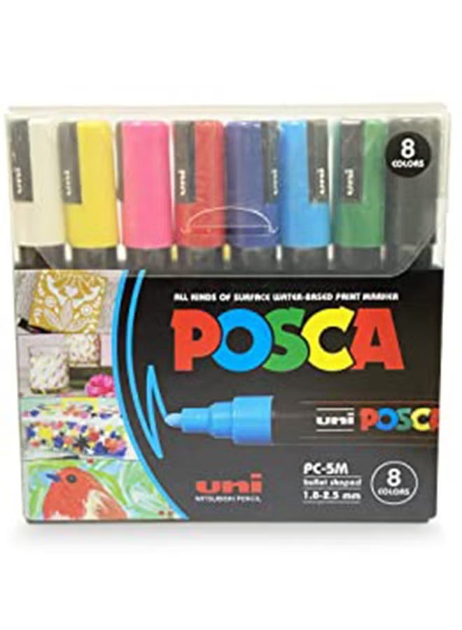 Uni POSCA 16-Piece Bullet Shaped Paint Marker Set 0.9-1.3 mm Multicolour - Image 5