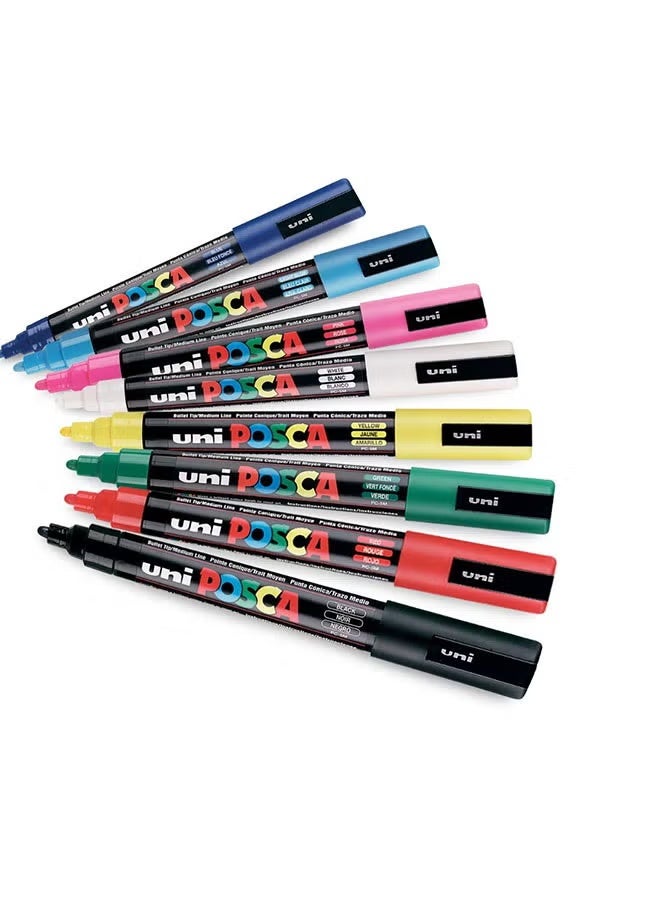 Uni POSCA 16-Piece Bullet Shaped Paint Marker Set 0.9-1.3 mm Multicolour - Image 4