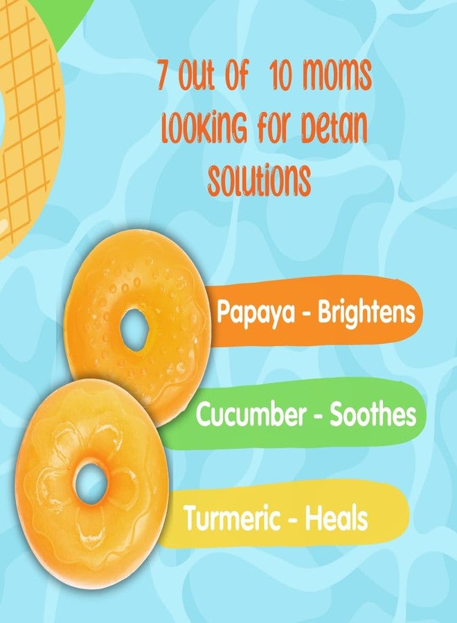 Puddles Happy Holidays Kids Skincare Set | Detan Facewash + Soap | Removes Tan, Brightens & Softens Skin | Natural, pH Balanced, Mom-Approved | Safe for Daily Use & Perfect Festive Gift - Combo Pack - Image 3