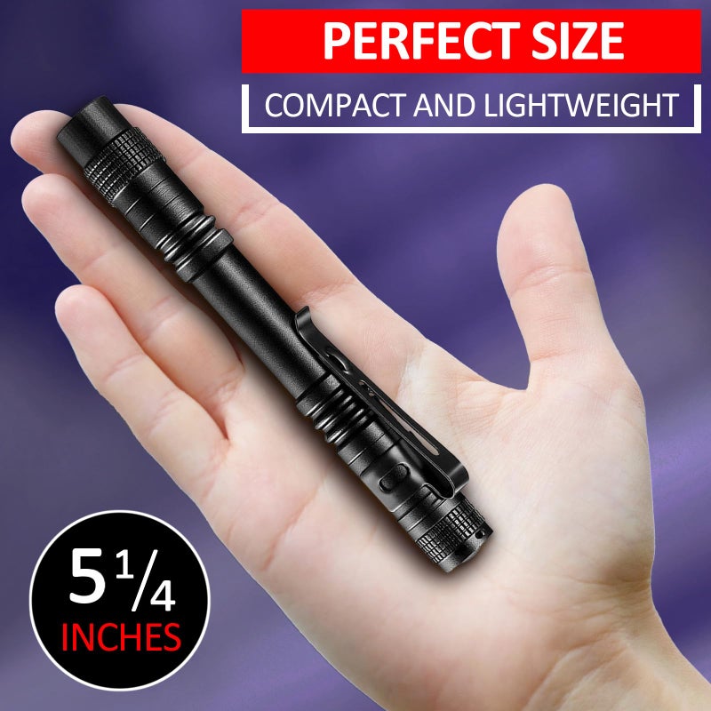 Beieverluck 10 Pack UV Black Light Flashlight Mini 395nm Pen Light with Clip LED Handheld Blacklight Detector for Leak Pet Urine Hotel Inspection Dry Stain and Bed Bug, Large - Image 2