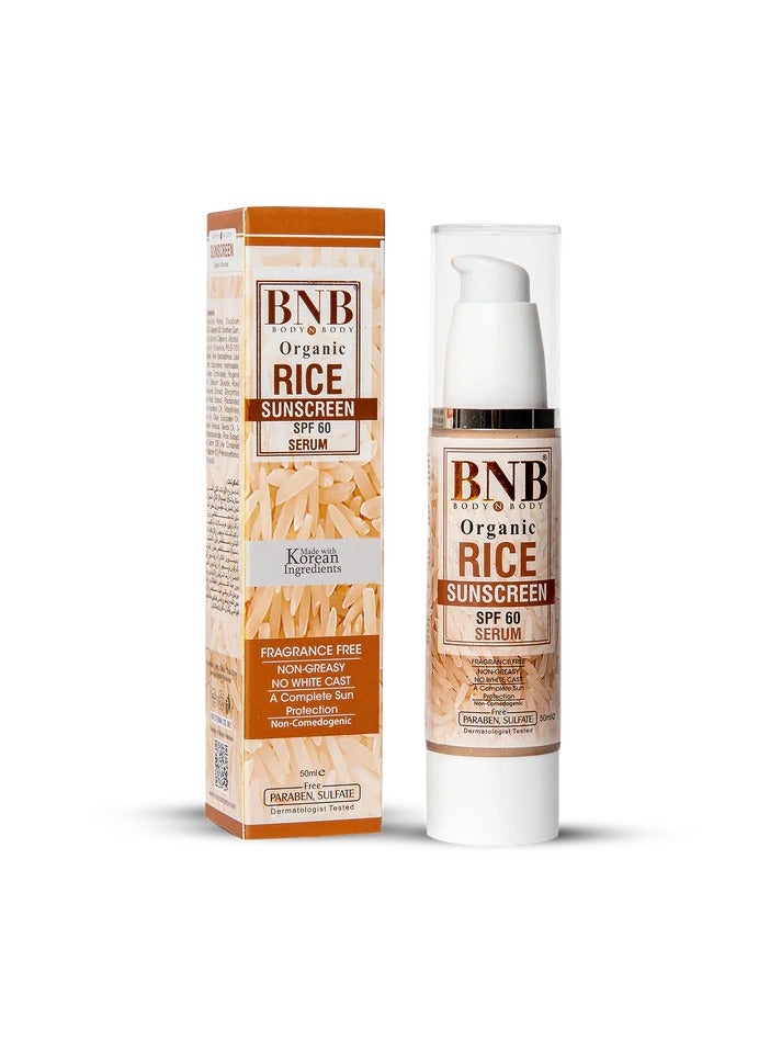 BNB Rice Extract Sunscreen Serum SPF60 50ml - Image 2