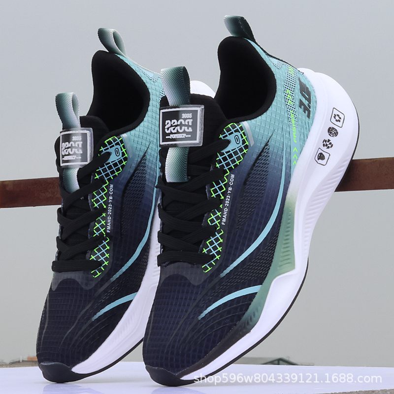 Mens Lightweight Breathable Running Sneakers Summer Black 2338 [genuine goods]] 