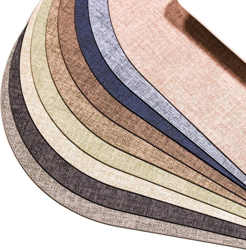 BS B&S Reversible PVC Leather Oval Placemats - Ash Brown - Image 4