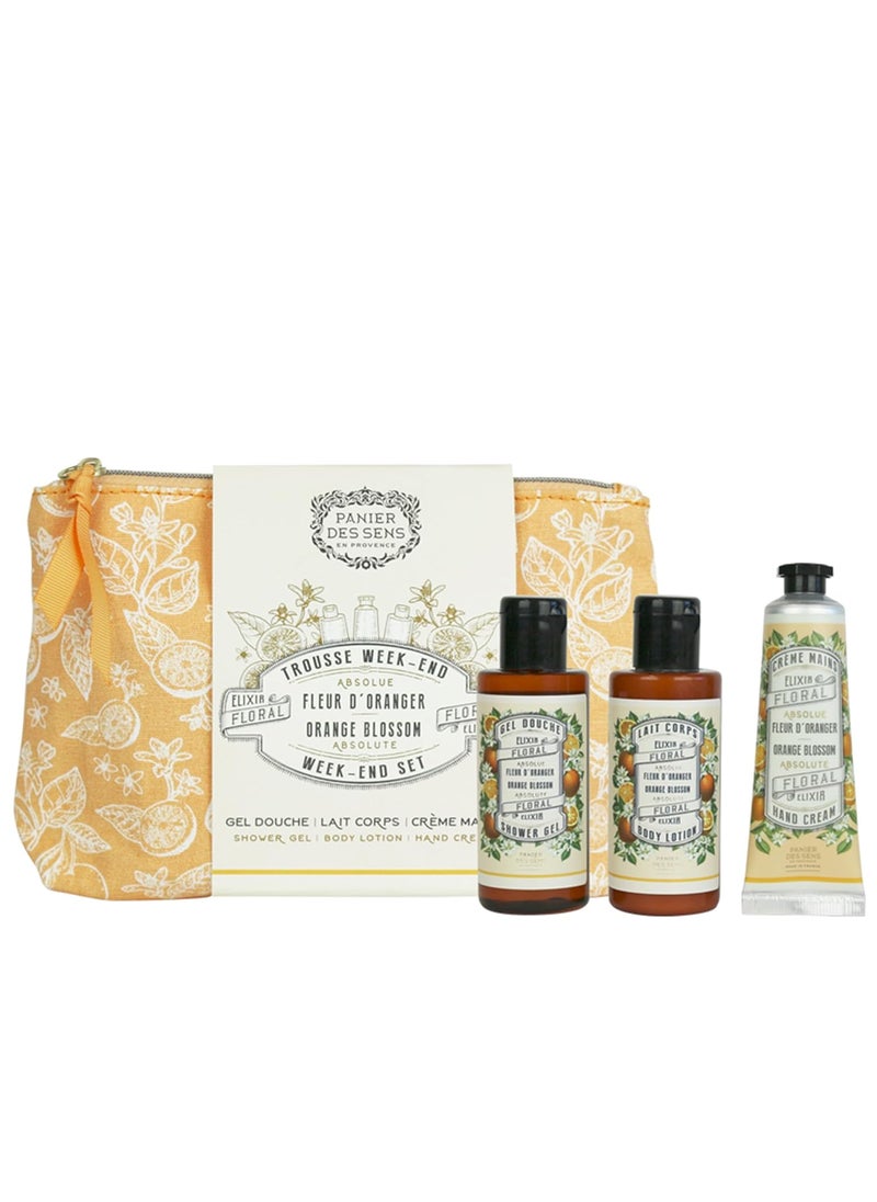 PANIER DES SENS Panier des Sens  Orange Blossom Set for Women  Body Lotion  Shower Gel  Hand Cream  Birthday Gift for Her  Body Care Kit with 96 Natural Ingredients  Self Care Gifts for women 