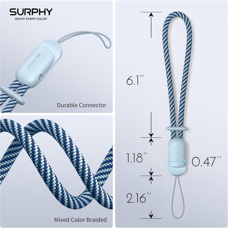 SURPHY 2 Pack Lanyard, Phone Strap, Adjustable with Two-Color Braided - Image 5