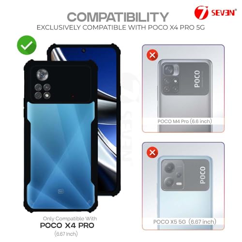 7-Seven 7SEVEN® Ipacky Back Cover for Poco X4 Pro 5G Mobile Back Case Shock Proof Design Camera Edges Protection Crystal Clear Phone Case Precise Cutouts Matte Black Soft Bumper Phone Cover - Image 2