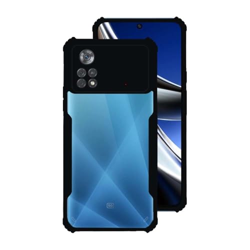 7-Seven 7SEVEN® Ipacky Back Cover for Poco X4 Pro 5G Mobile Back Case Shock Proof Design Camera Edges Protection Crystal Clear Phone Case Precise Cutouts Matte Black Soft Bumper Phone Cover - Image 1