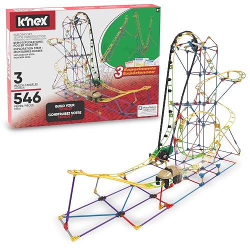 K'NEX مجموعة كينكس التعليمية - استكشافات STEM: مجموعة الأفعوانية ، 546 قطعة ، مجموعة بناء إبداعية ، للأعمار 8 وما فوق - Image 1