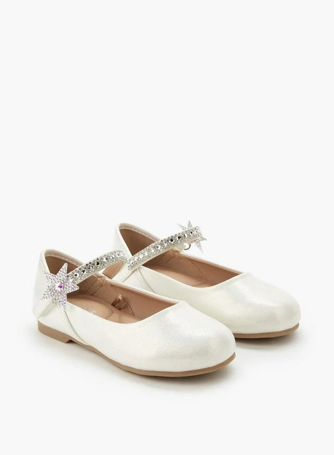 Juniors Girls Hook And Loop Ballerina Shoes