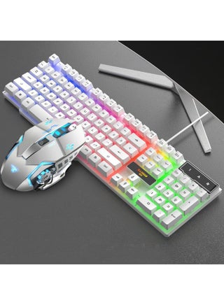 X-L SWAB GX50 Computer Manipulator Feel Wired Keyboard + Macro Programming Mouse, Color： White Mixed Light - pzsku/Z72AFA38B5D59EF1A2AFDZ/45/_/1731446335/261081e1-90d3-45c5-a552-2e69a1189cb1