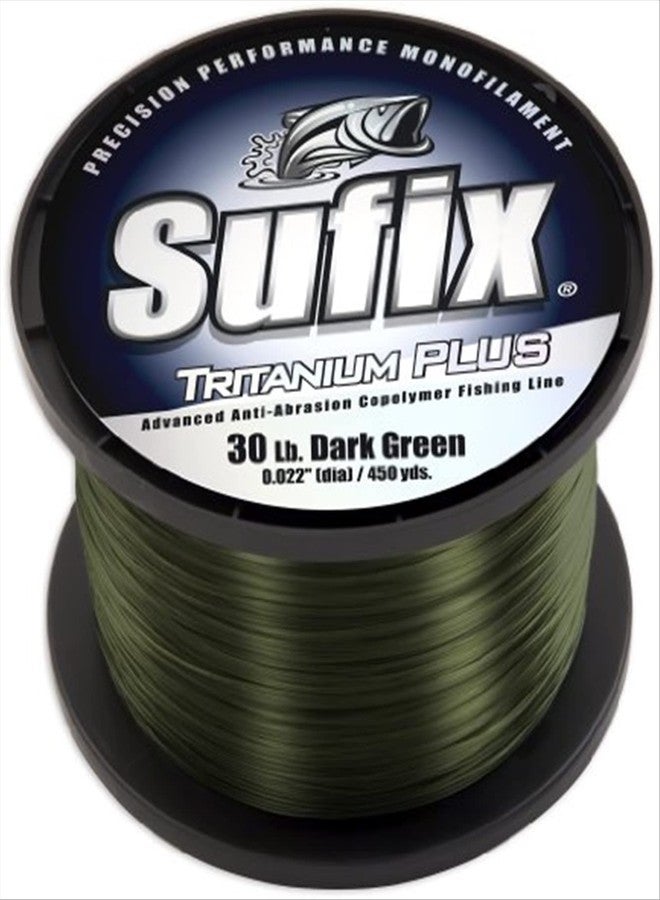 Sufix Tritanium Plus 1/4-Pound Spool Size Fishing Line (Dark Green, 20-Pound)