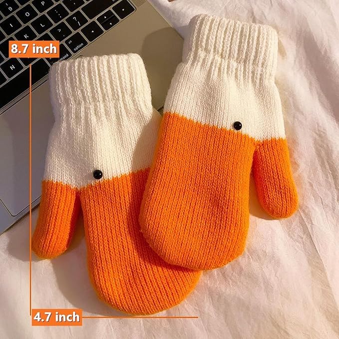 Gootd 2 Pairs of Winter Goose Gloves, Funny Novelty Animal Gloves with Thermal Soft Lining, Cute Goose Mittens Gift for Girl Friend Women (2, goose, Regular size) - Image 5