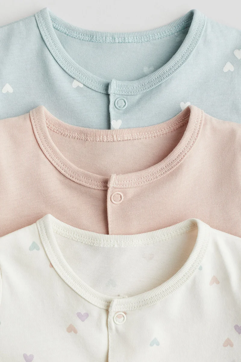 H&M 3-pack cotton pyjamas