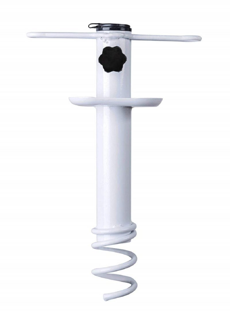 مرساة رملية للمظلة، قاعدة مظلة الشاطئ شديدة التحمل مع برغي مرساة أرضي للخيمة والمظلة ومأوى الشمس والحماية من الشمس والظل - Image 1