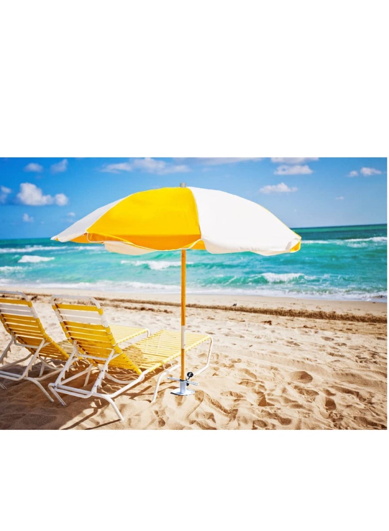 مرساة رملية للمظلة، قاعدة مظلة الشاطئ شديدة التحمل مع برغي مرساة أرضي للخيمة والمظلة ومأوى الشمس والحماية من الشمس والظل - Image 5