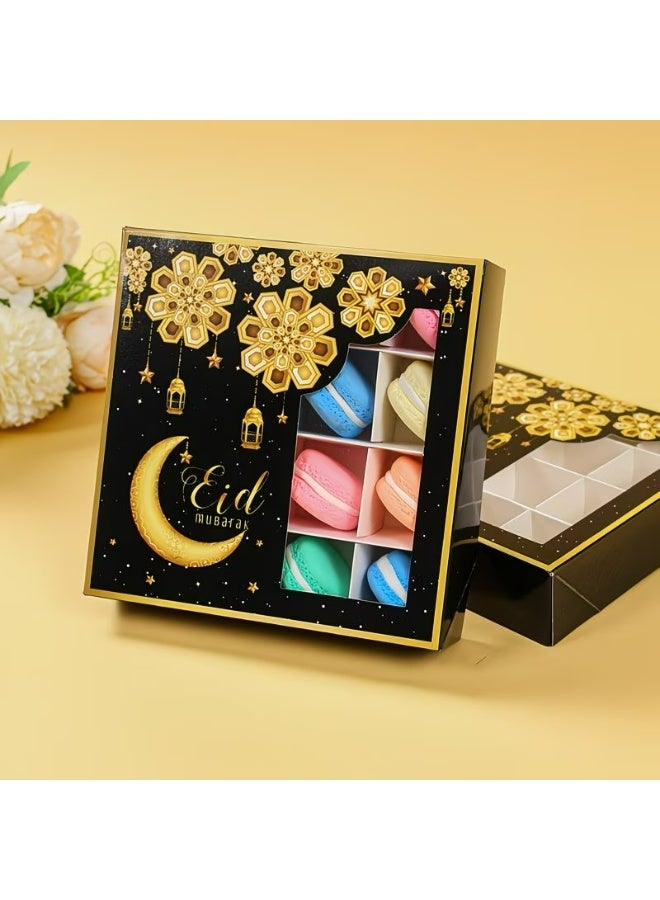 Kandid علبة حلوى عيد باللونين الأسود والذهبي 2 قطعة - Image 2