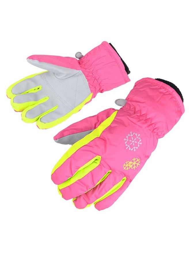 AMYIPO Kids Winter Snow Ski Gloves Children Snowboard Gloves for Boys Girls (Pink-3, 4-5 Years) - Image 1