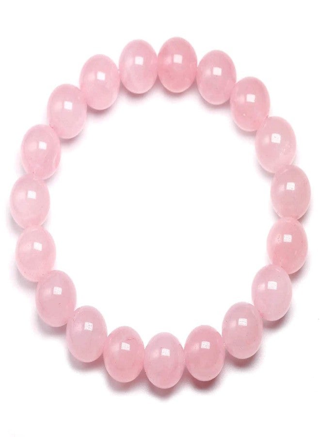 Divinity Healing Crystals Rose Quartz Natural Pure Certified 8mm Unisex Bracelet Super AAA Quality for Healing Meditation Success and Abundance (Rose Quartz Bracelet) - Image 1