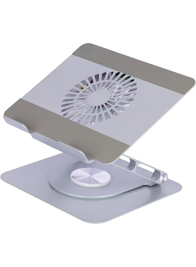 Laptop cooling stand with a large fan – foldable, adjustable size and height, high-strength aluminum alloy, 22.0 lb (10 kg) load capacity, compatible with 16-inch laptops - Image 3