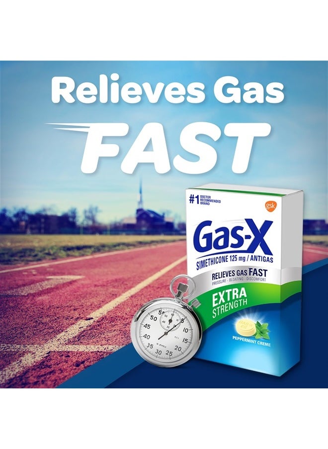 Gas-X - Extra Strength Chewable Gas Relief Tablets with Simethicone 125 mg, Peppermint Creme - 18 Count - Image 1