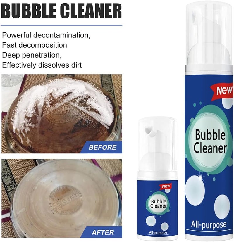 Foaming Heavy Oil Stain Cleaner, Rinse-Free All-Purpose Stain Remover, Powerful Multi Purpose Foam Cleaner,Stubborn Grease & Grime Remover Spray, for Kitchen, Bathroom, Car, Hous Etc (1PCS) - Image 3