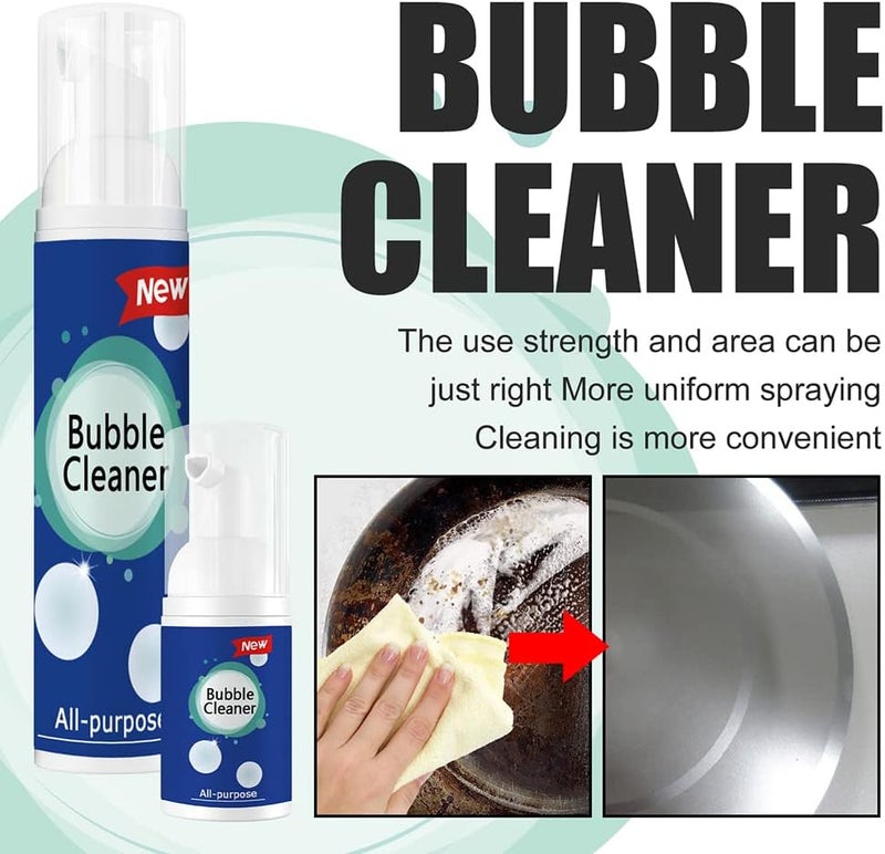 Foaming Heavy Oil Stain Cleaner, Rinse-Free All-Purpose Stain Remover, Powerful Multi Purpose Foam Cleaner,Stubborn Grease & Grime Remover Spray, for Kitchen, Bathroom, Car, Hous Etc (1PCS) - Image 2