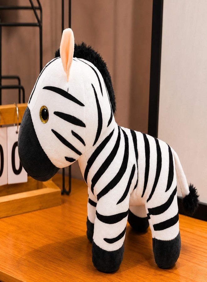 Tickles Cute Standing Zebra Soft Stuffed Plush Animal Toy for Kids Boys & Girls Birthday Gift (Size: 25 cm Color: Black & White) - Image 2