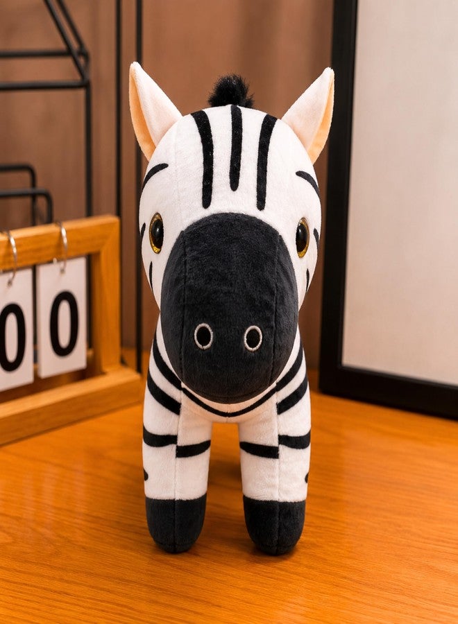 Tickles Cute Standing Zebra Soft Stuffed Plush Animal Toy for Kids Boys & Girls Birthday Gift (Size: 25 cm Color: Black & White) - Image 3
