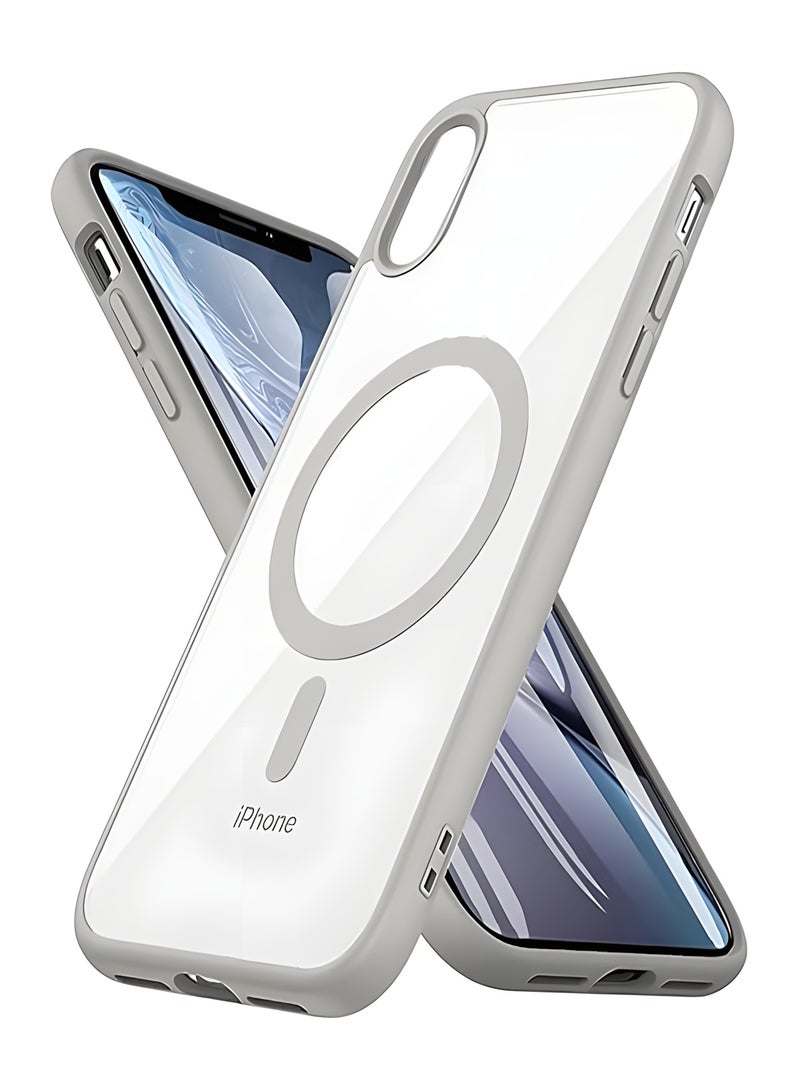 Magsafe Case for iPhone XS Max Magsafe Clear Cover Magnetic Wireless Charging Support, Shockproof Protection, Scratch-Resistant for iPhone XS Max - Natural  Titanium - Image 1