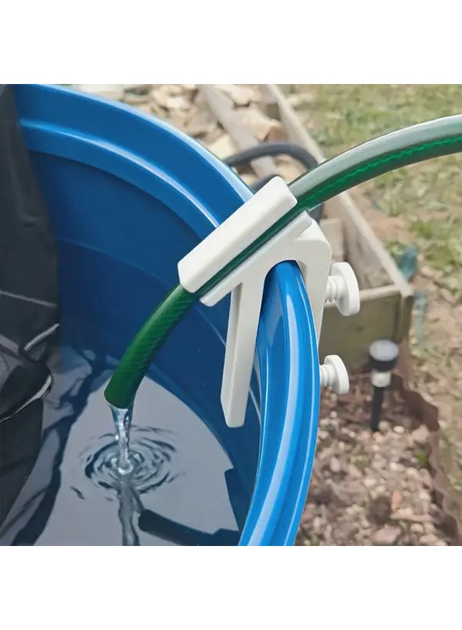 مشبك PVC أبيض ثقيل مع موصل خرطوم لري الحدائق والمسابح والمروج قابل للتعديل 20 - 40 مم - Image 5