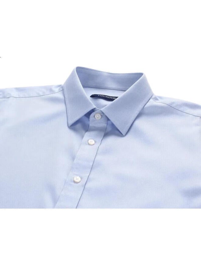 YOUNGOR Men'S Shirt Spring And Autumn, Casual Formal Shirt For Young Men, Vldp12134Ija, Light Blue, Size 44 - Image 3
