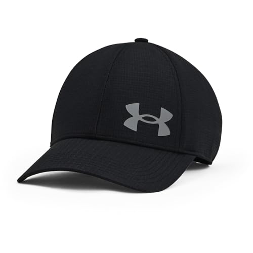 Under Armour Men's Iso-Chill Armourvent Fitted Baseball Cap , Black (001)/Pitch Gray , Small/Medium - Image 1
