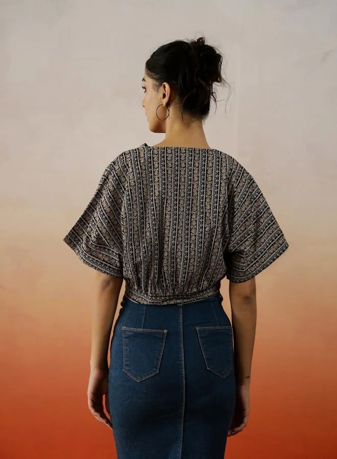 sanskrutihomes sanskrutihomes All-Over Floral Print Extended Sleeves Cotton Top