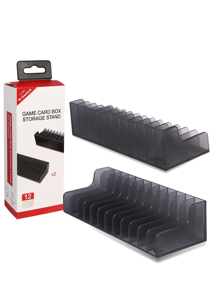 Game Card Storage Rack, Switch Card Holder Game Card Box for PS4 PS5 Game CD Case， Storage Stand Holder Bracket for  Video Game Holder Video Game Tower (NS 12 CDS, Black)  - Image 1