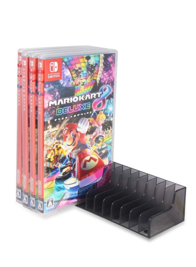 Game Card Storage Rack, Switch Card Holder Game Card Box for PS4 PS5 Game CD Case， Storage Stand Holder Bracket for  Video Game Holder Video Game Tower (NS 12 CDS, Black)  - Image 2