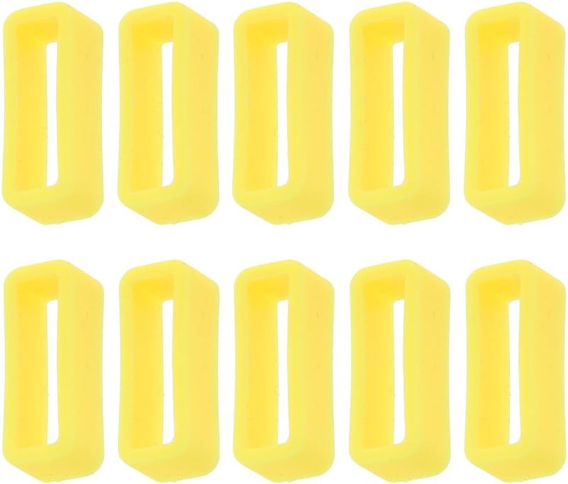 klarako10 Piece Multi Color to Pick Silicone Strap Band Watch Wristband Retainers Secure Loop Keepers 22mm - Image 5