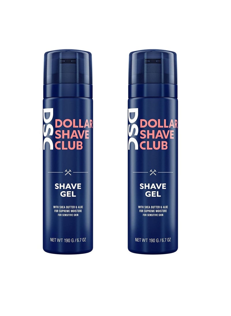 DOLLAR SHAVE CLUB Dollar Shave Club | Shave Gel 6.7 ounce (2 Pack) | Moisturizing Shaving Gel for Sensitive Skin  - Image 1