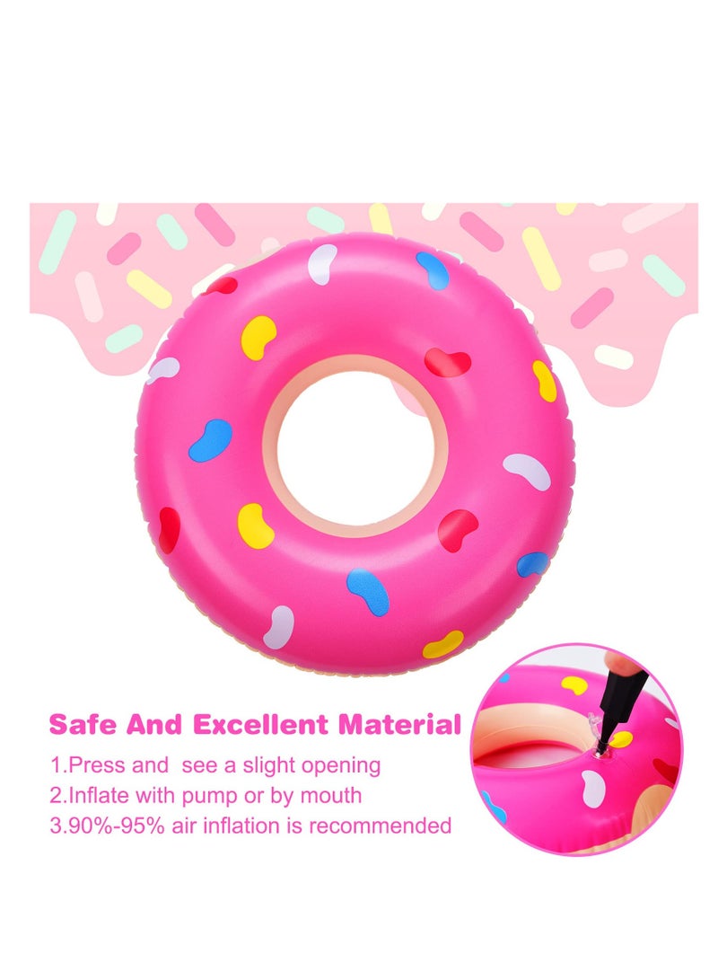 Excefore Kids Swim Rings for 4-6 Years Old, Donuts Pool Inflatable Floats, Doughnut Swimming Rings, Durable PVC Swimming Tube Water Fun Inflatable Pool Float, Party Toys Diameter 11.8inch 6PCS - Image 3