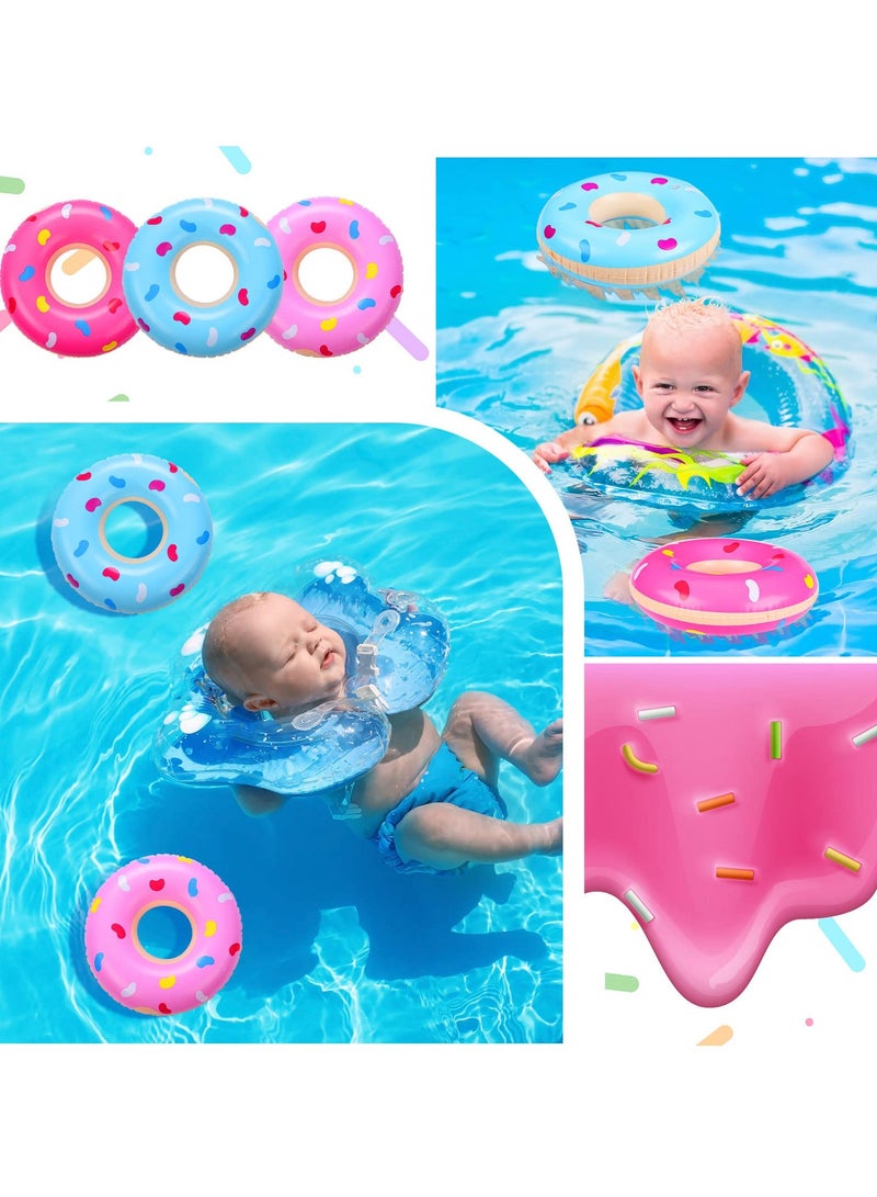 Excefore Kids Swim Rings for 4-6 Years Old, Donuts Pool Inflatable Floats, Doughnut Swimming Rings, Durable PVC Swimming Tube Water Fun Inflatable Pool Float, Party Toys Diameter 11.8inch 6PCS - Image 4
